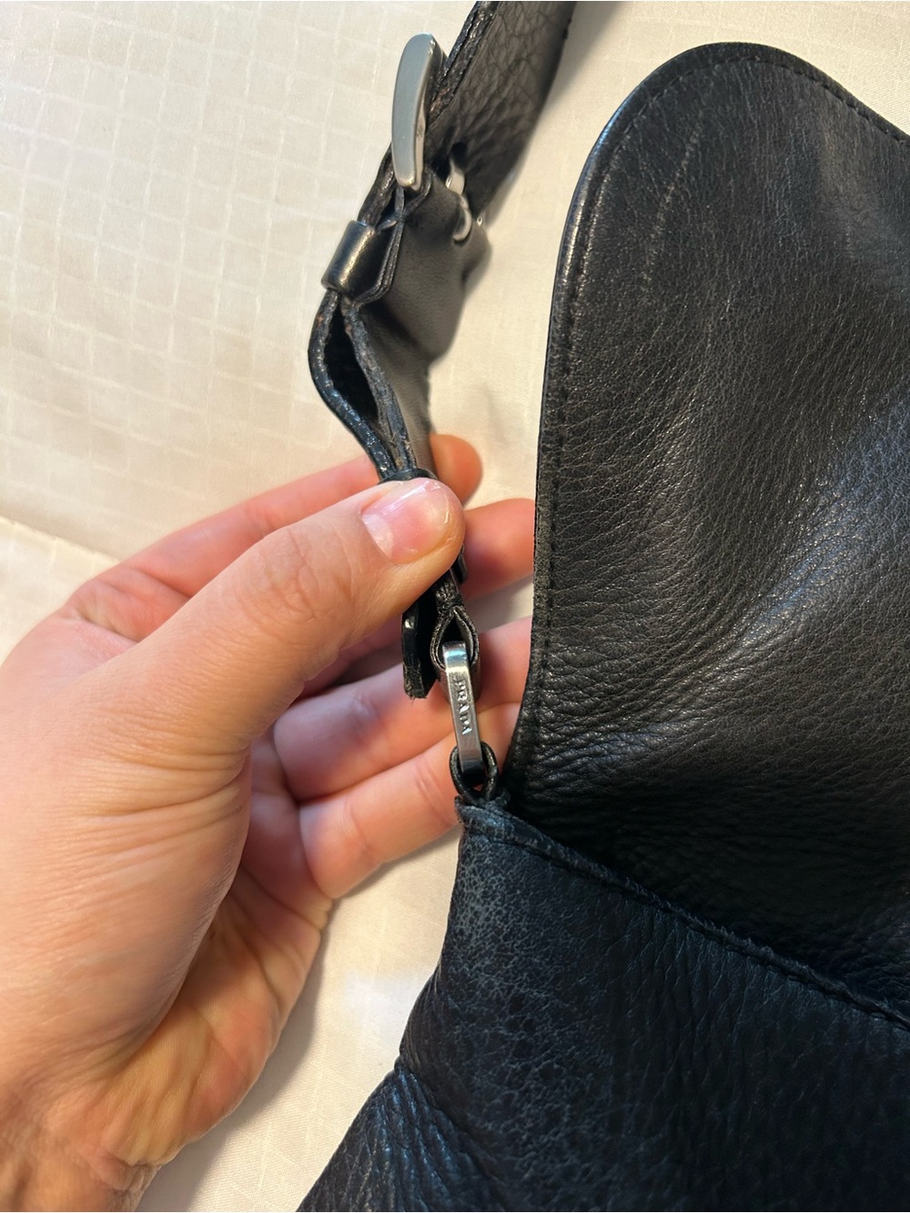 Prada Black Leather Shoulder Bag - Picture 6 of 9